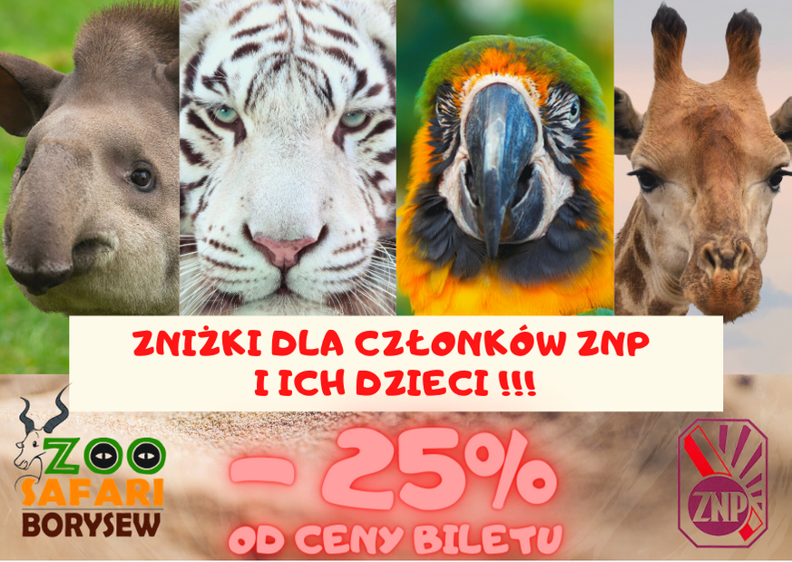 Zoo Borysew zniżki dla ZNP